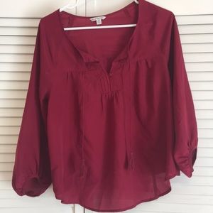 Burgundy American Eagle Top